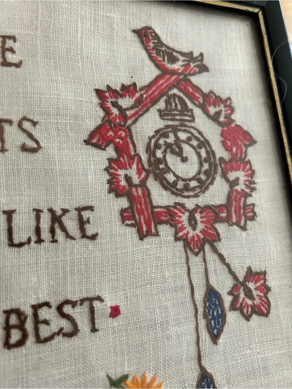 Hand-Embroidered Kitchen Wall Art - Multicolor